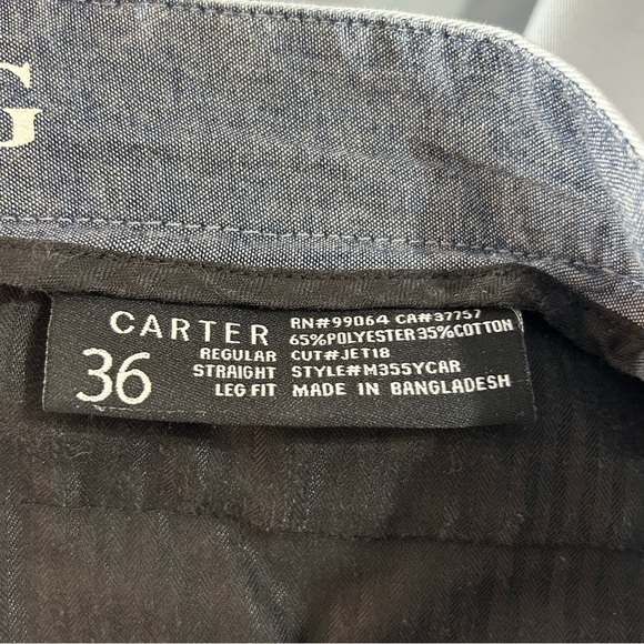 Billabong Men's Pants Regular Straight Leg Fit Carter Light Blue Size 36 - Picture 5 of 6